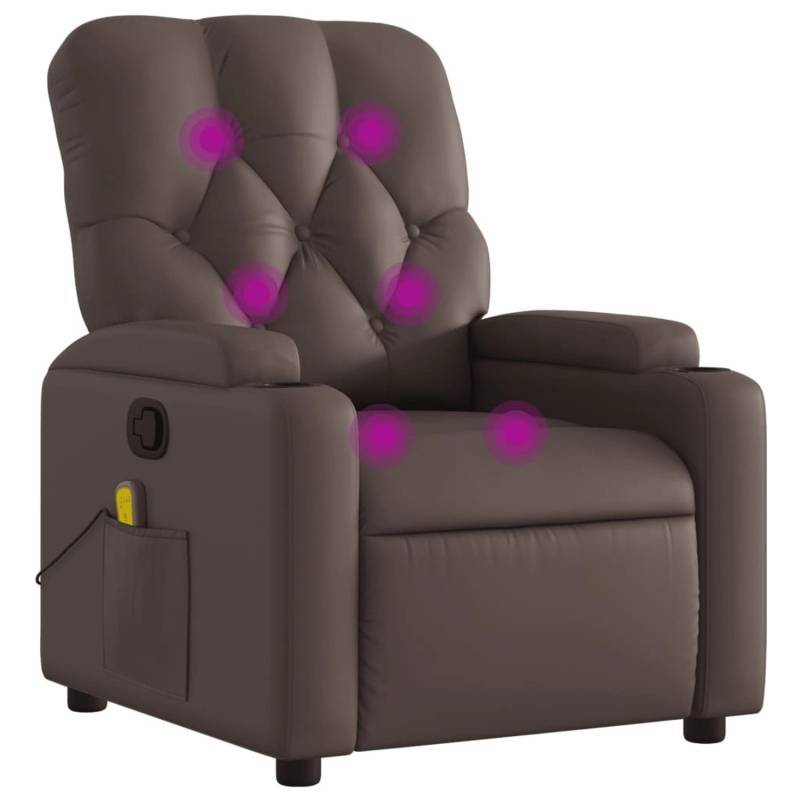 vidaXL Massagesessel Braun Kunstleder Modell 15 von VIDAXL