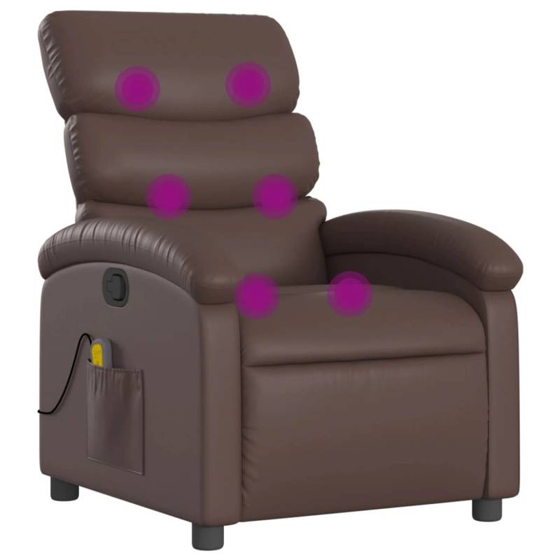 vidaXL Massagesessel Braun Kunstleder Modell 8 von VIDAXL
