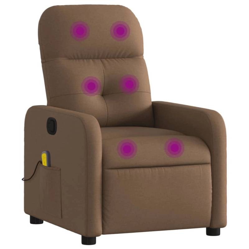 vidaXL Massagesessel Braun Stoff Modell 13 von VIDAXL
