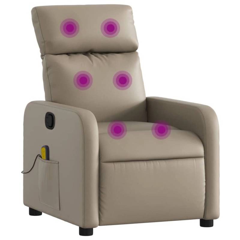 vidaXL Massagesessel Cappuccino-Braun Kunstleder Modell 11 von VIDAXL