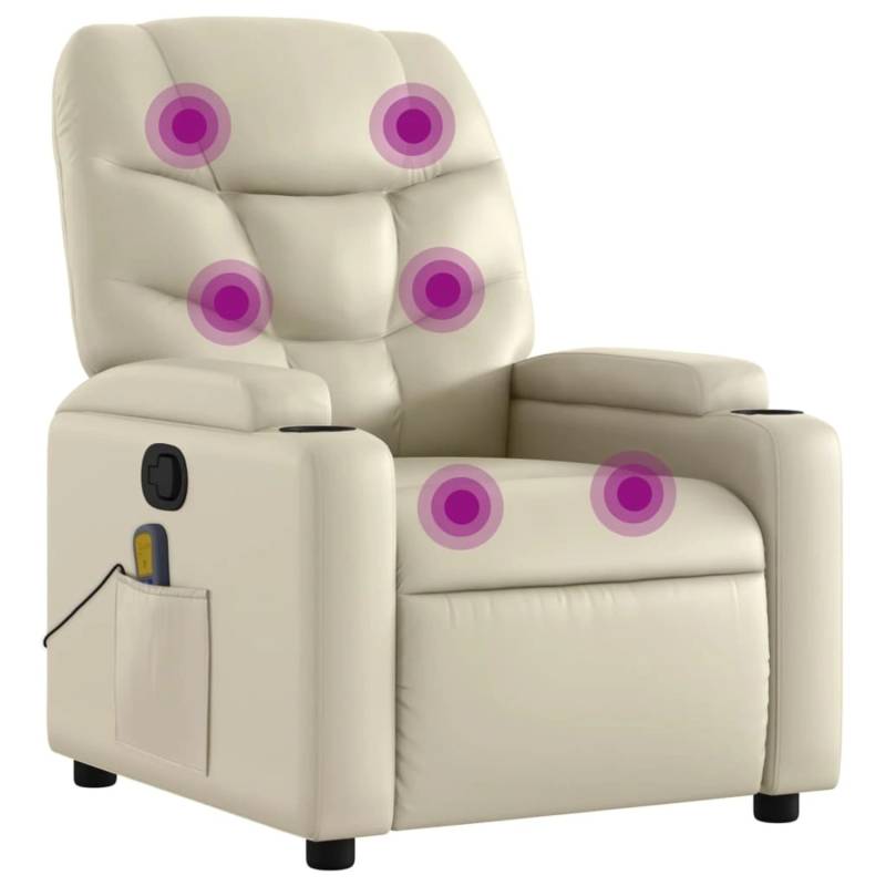 vidaXL Massagesessel Creme Kunstleder Modell 5 von VIDAXL
