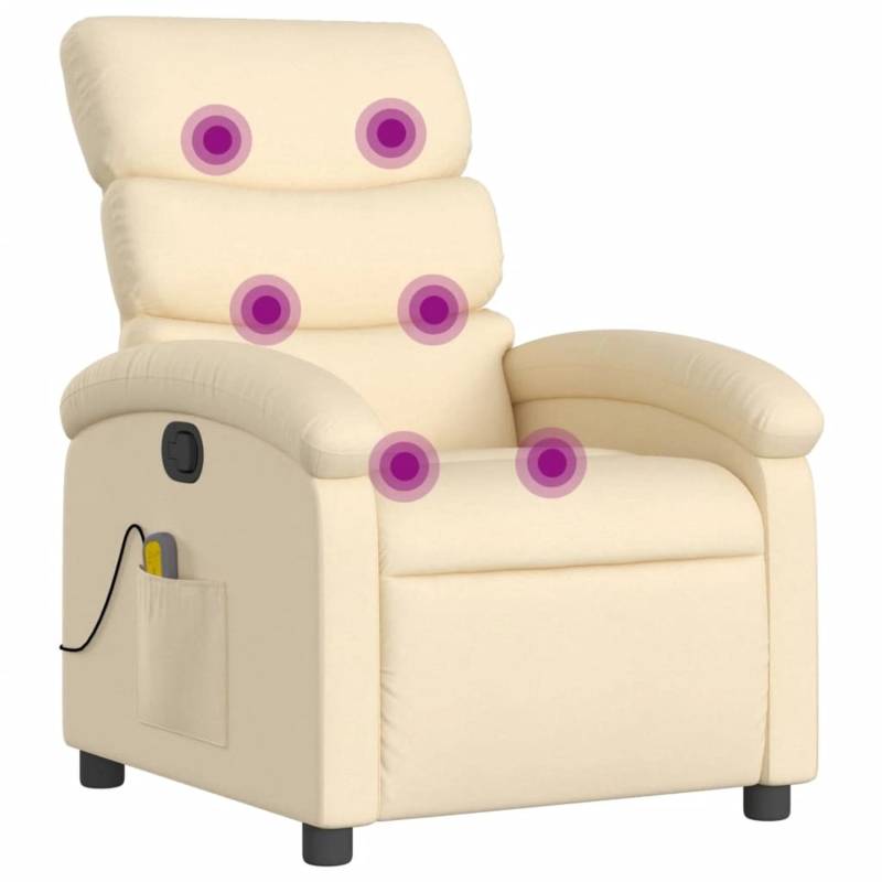 vidaXL Massagesessel Creme Stoff Modell 1 von VIDAXL