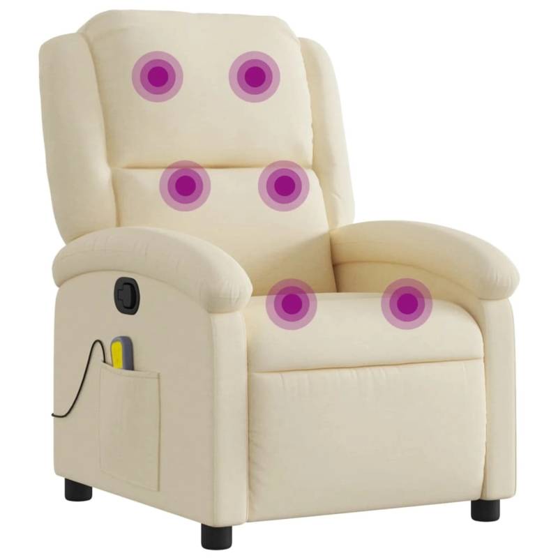vidaXL Massagesessel Creme Stoff Modell 2 von VIDAXL