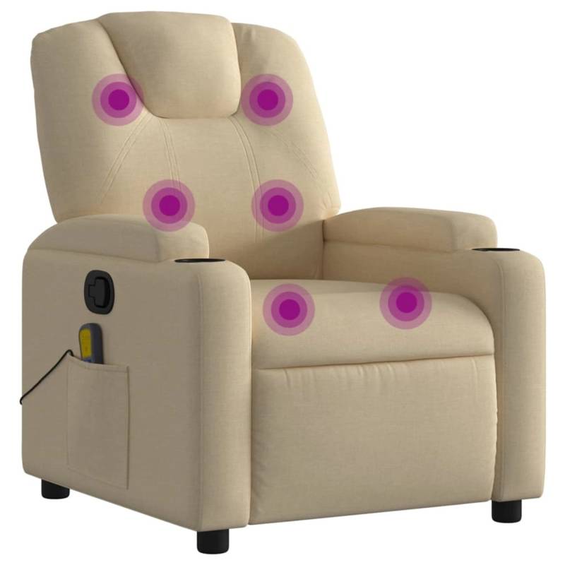 vidaXL Massagesessel Creme Stoff Modell 3 von VIDAXL