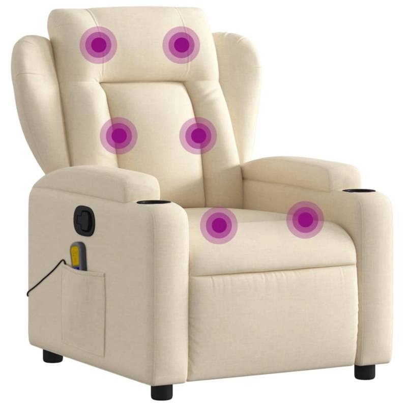 vidaXL Massagesessel Creme Stoff Modell 7 von VIDAXL