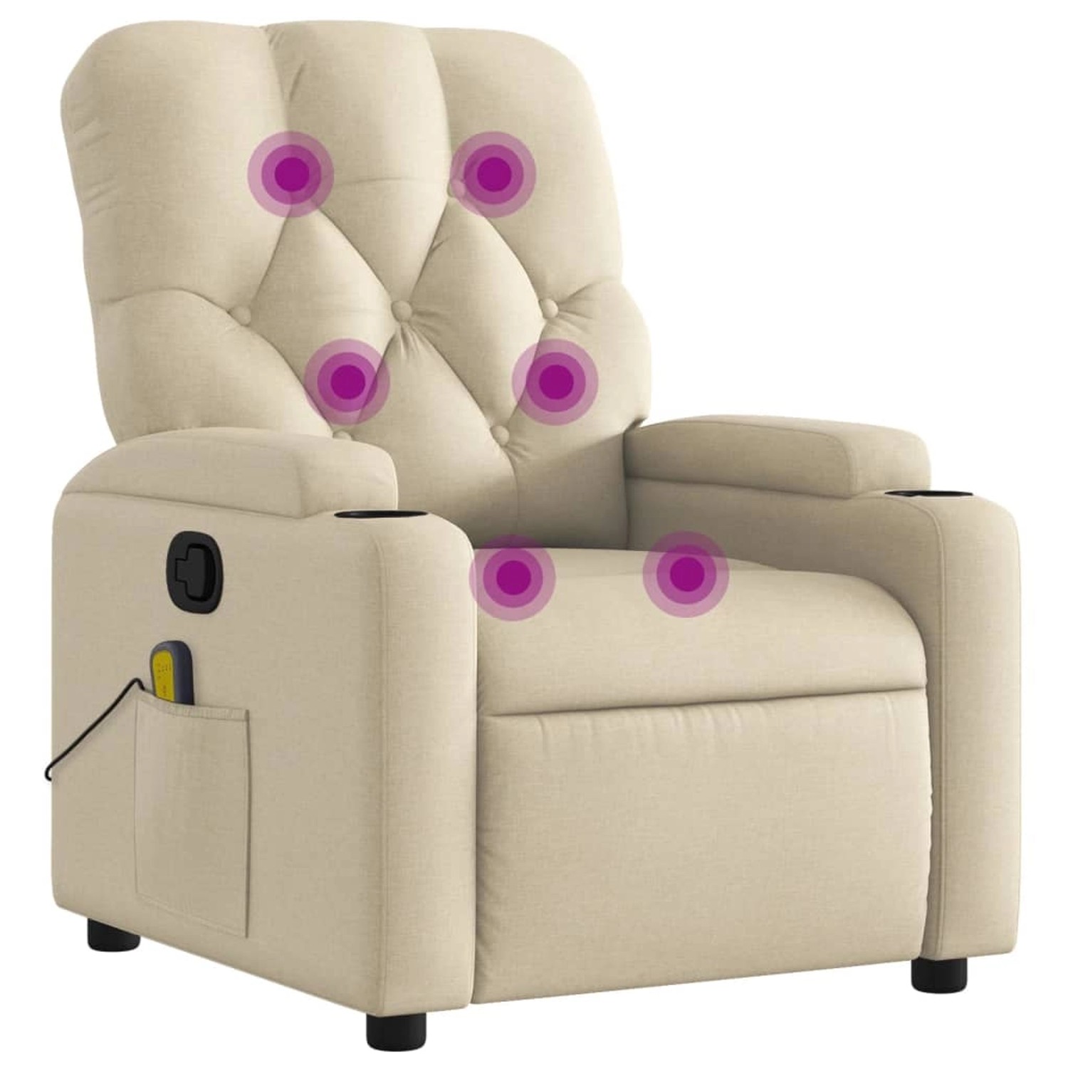 vidaXL Massagesessel Creme Stoff Modell 8 vidaXL Massagesessel Creme Stoff Modell 8 von VIDAXL