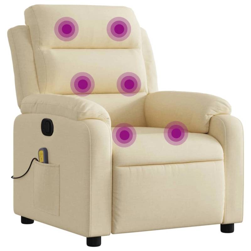 vidaXL Massagesessel Creme Stoff Modell 9 von VIDAXL