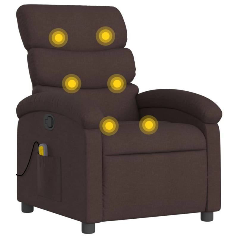 vidaXL Massagesessel Dunkelbraun Stoff Modell 1 von VIDAXL