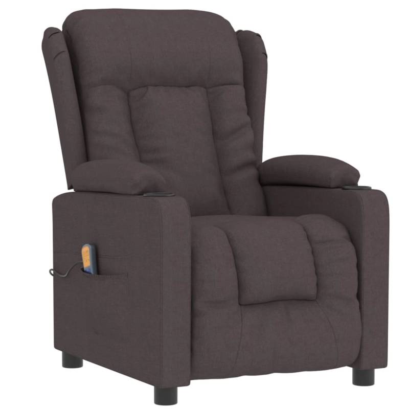 vidaXL Massagesessel Dunkelbraun Stoff Modell 16 von VIDAXL