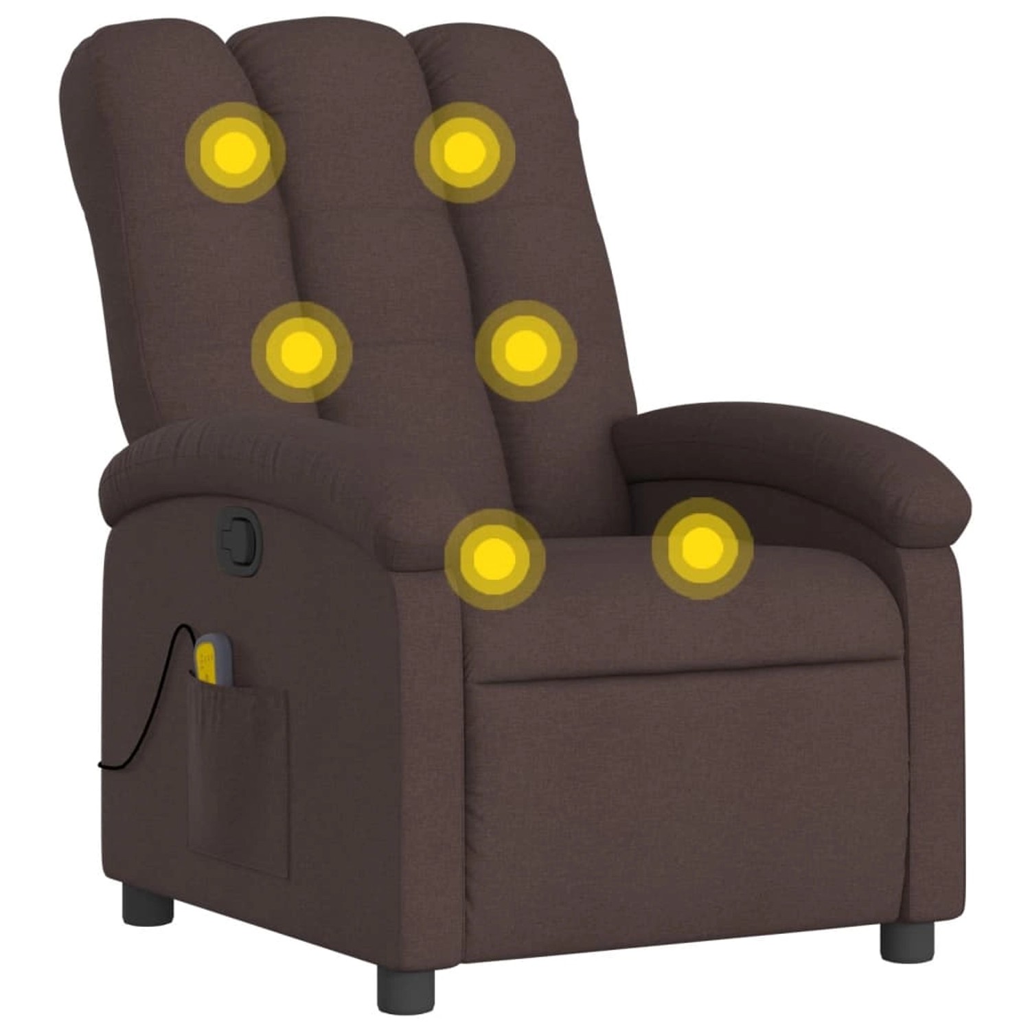 vidaXL Massagesessel Dunkelbraun Stoff Modell 2 vidaXL Massagesessel Dunkelbraun Stoff Modell 2 von VIDAXL