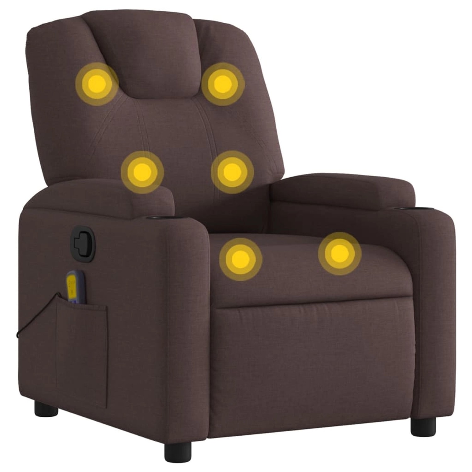 vidaXL Massagesessel Dunkelbraun Stoff Modell 5 vidaXL Massagesessel Dunkelbraun Stoff Modell 5 von VIDAXL