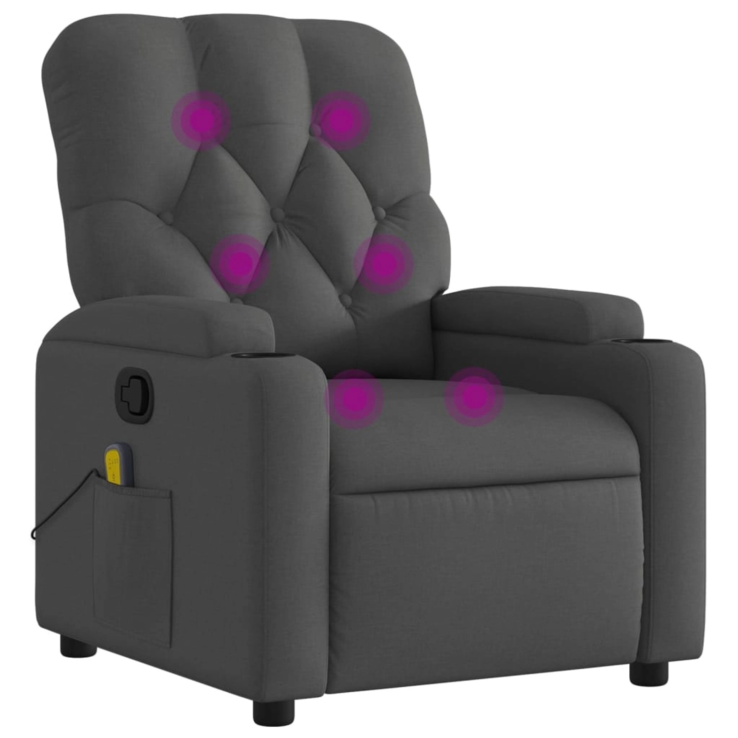 vidaXL Massagesessel Dunkelgrau Samt Modell 10 von VIDAXL