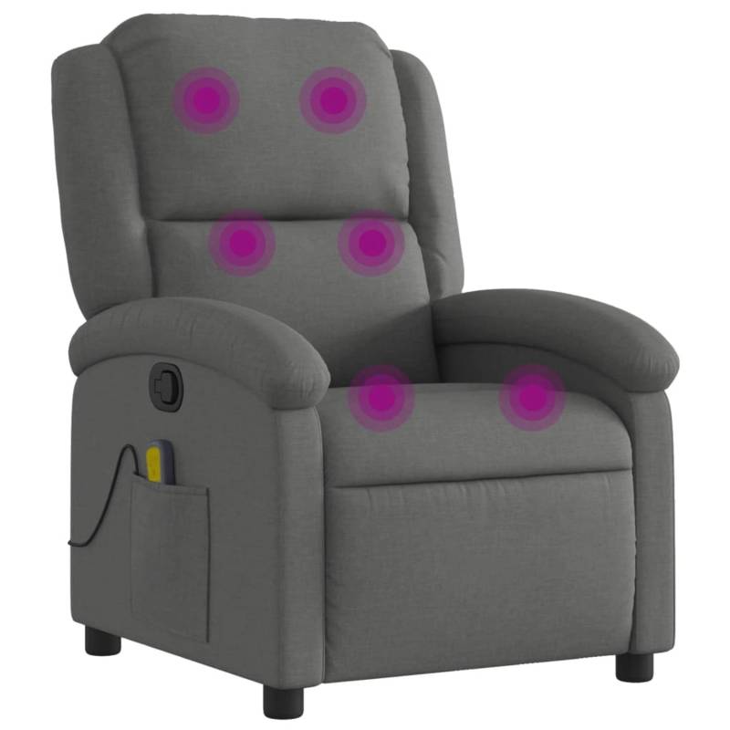 vidaXL Massagesessel Dunkelgrau Samt Modell 5 von VIDAXL