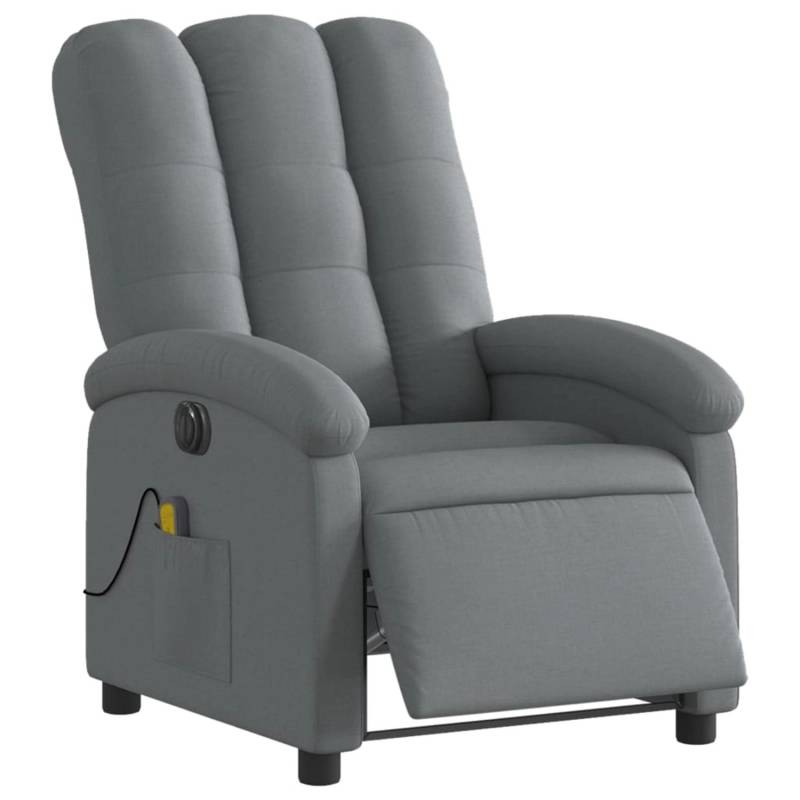 vidaXL Massagesessel Elektrisch Dunkelgrau Samt Modell 9 von VIDAXL