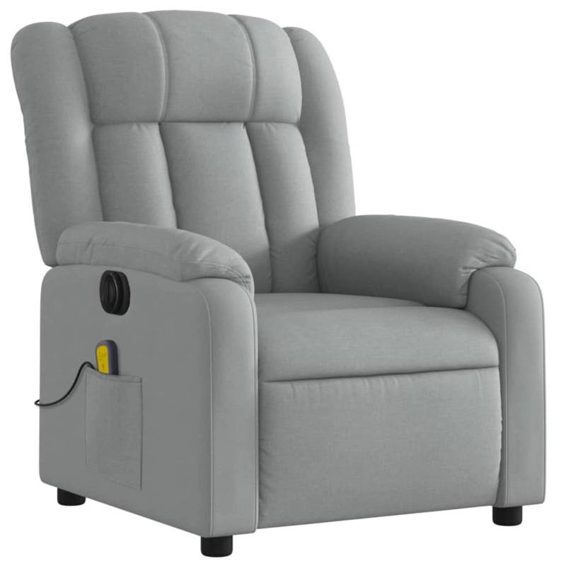 vidaXL Massagesessel Elektrisch Hellgrau Samt Modell 3 von VIDAXL