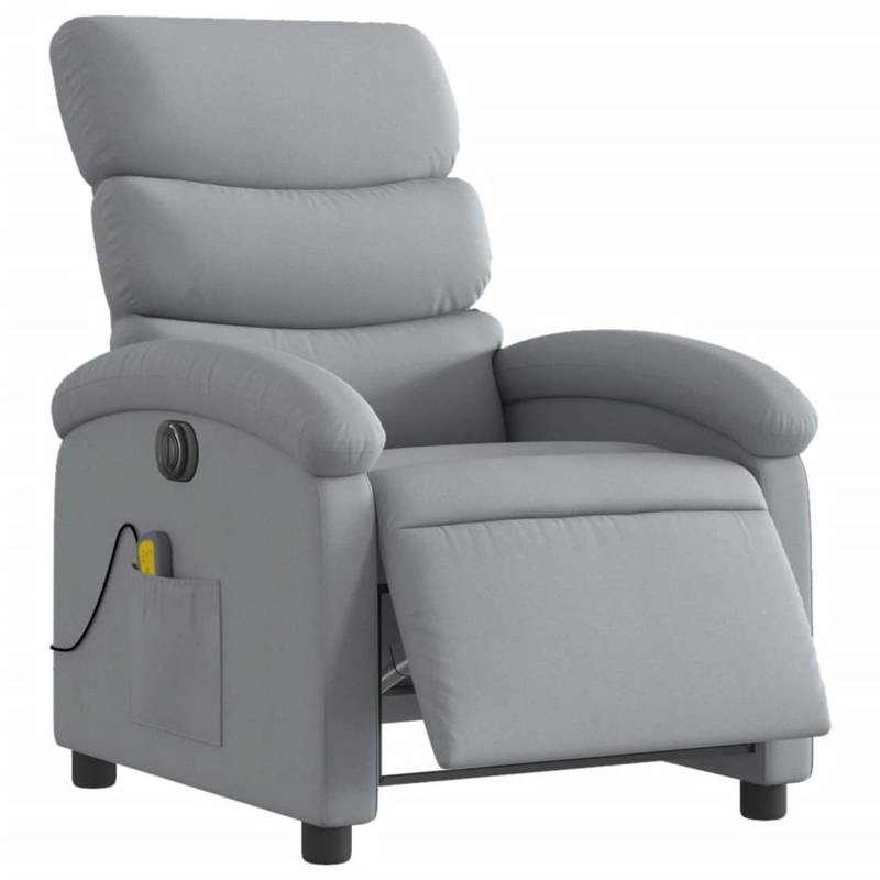 vidaXL Massagesessel Elektrisch Hellgrau Samt Modell 4 von VIDAXL