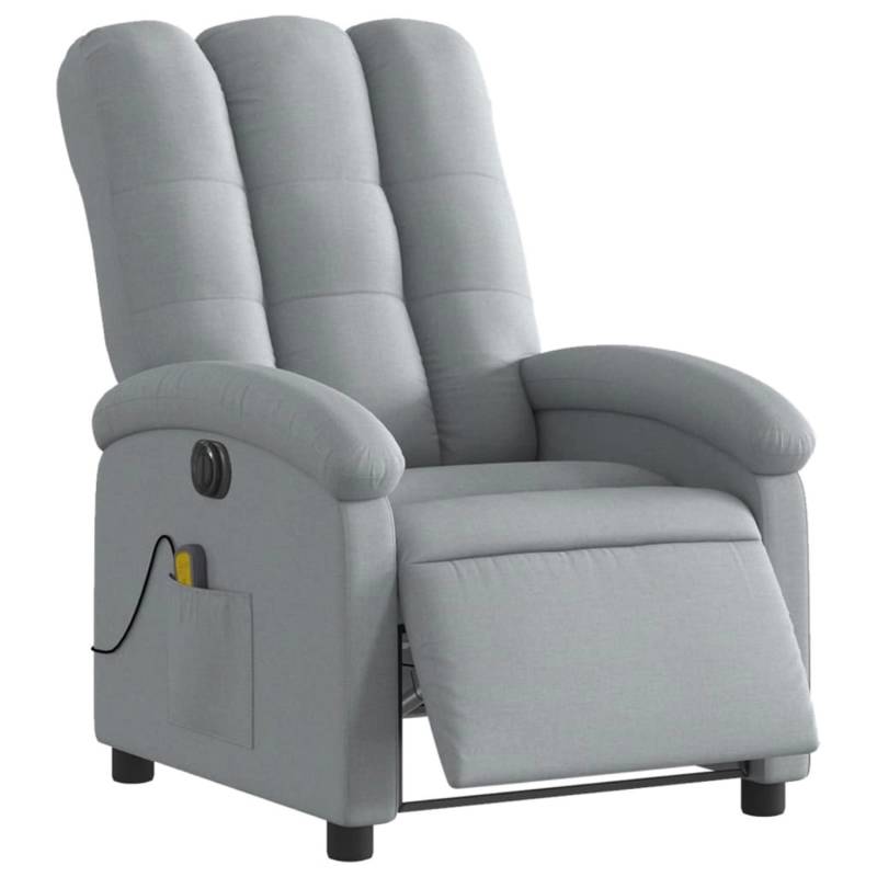 vidaXL Massagesessel Elektrisch Hellgrau Samt Modell 8 von VIDAXL