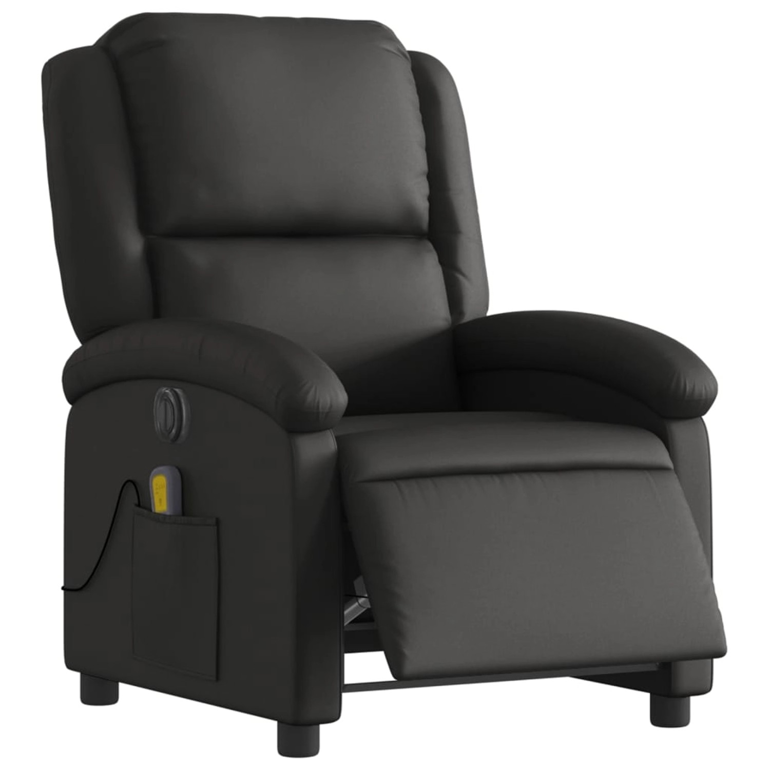 vidaXL Massagesessel Elektrisch Schwarz Echtleder von VIDAXL
