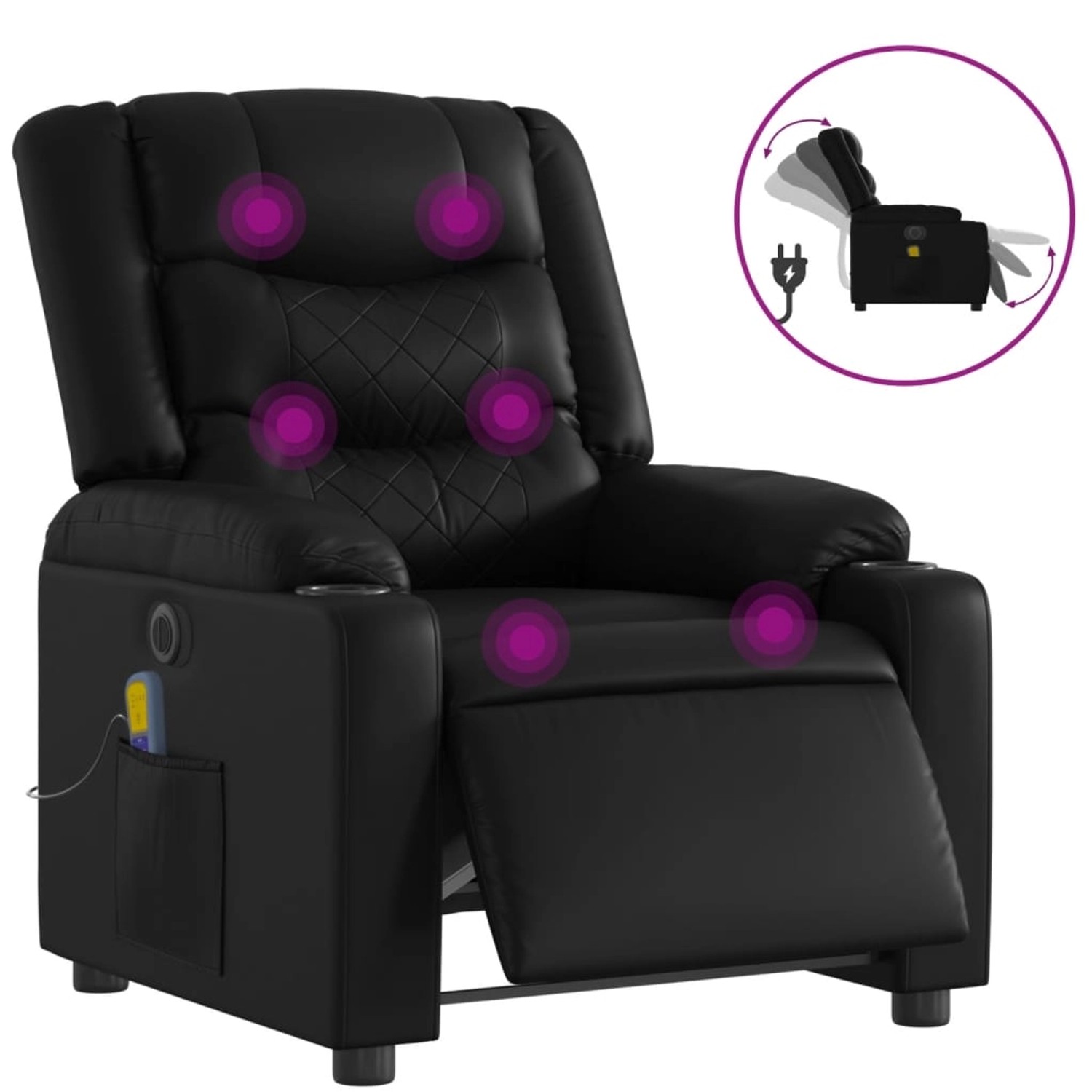 vidaXL Massagesessel Elektrisch Schwarz Kunstleder Modell 13 vidaXL Massagesessel Elektrisch Schwarz Kunstleder Modell 13 von VIDAXL