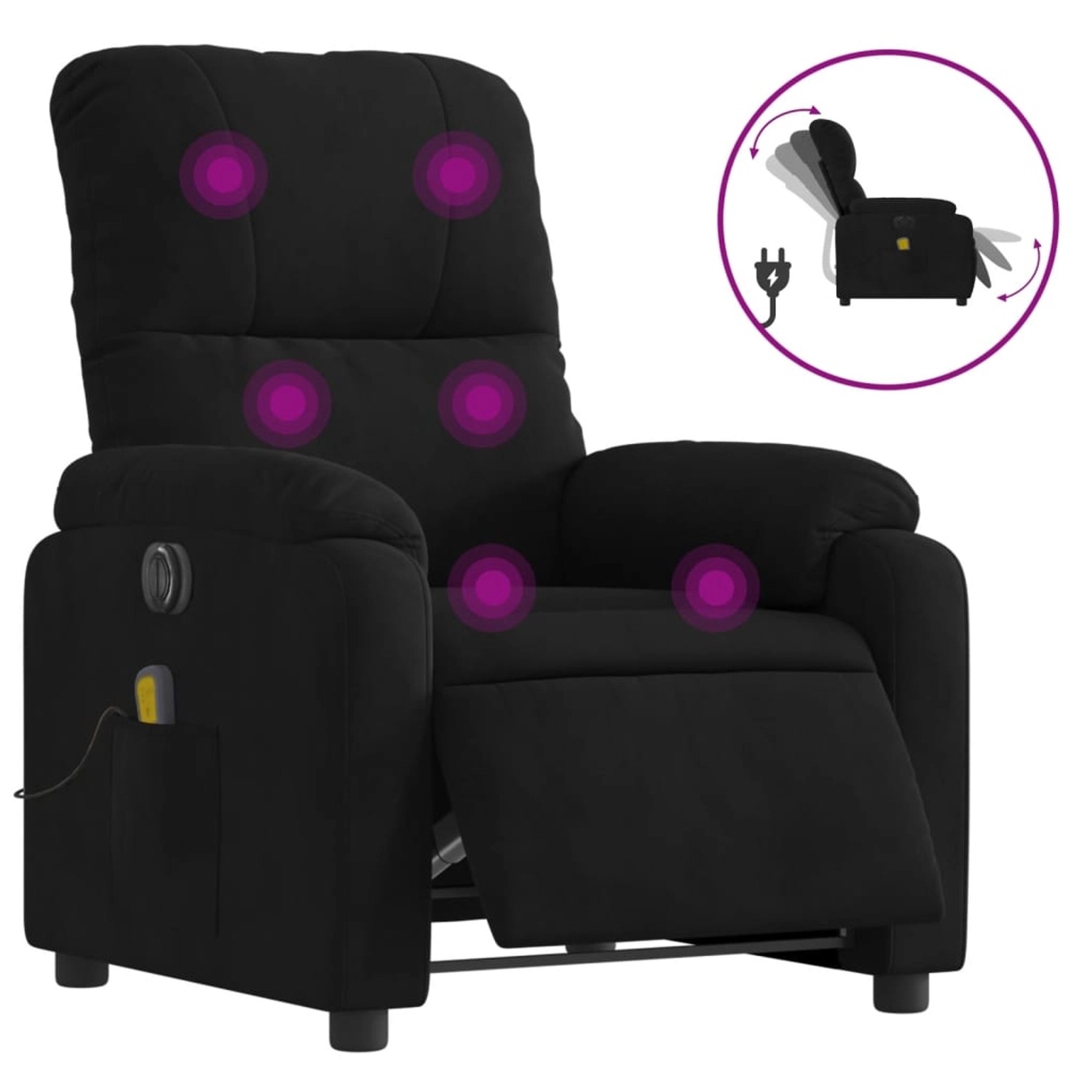 vidaXL Massagesessel Elektrisch Schwarz Mikrofasergewebe vidaXL Massagesessel Elektrisch Schwarz Mikrofasergewebe von VIDAXL
