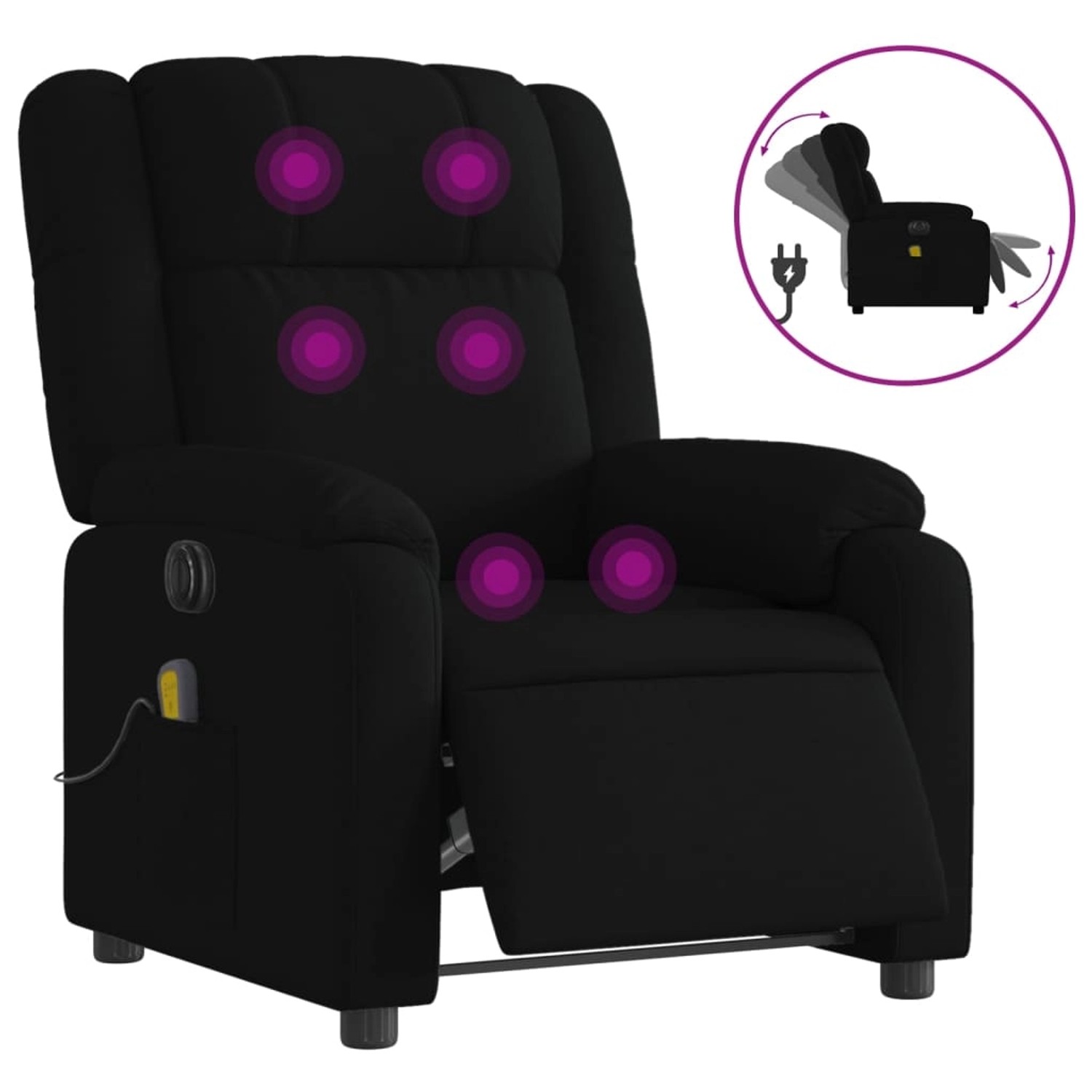 vidaXL Massagesessel Elektrisch Schwarz Samt Modell 13 vidaXL Massagesessel Elektrisch Schwarz Samt Modell 13 von VIDAXL