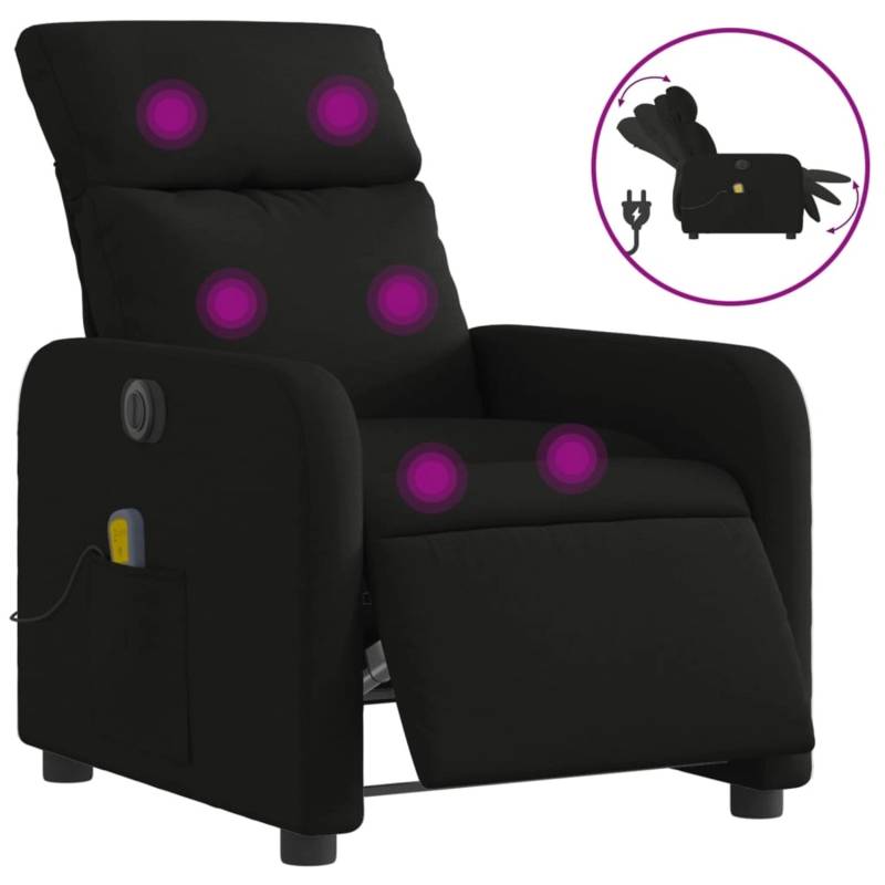 vidaXL Massagesessel Elektrisch Schwarz Samt Modell 16 von VIDAXL