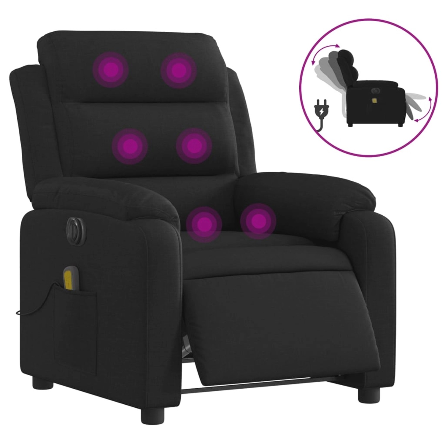 vidaXL Massagesessel Elektrisch Schwarz Samt Modell 4 vidaXL Massagesessel Elektrisch Schwarz Samt Modell 4 von VIDAXL