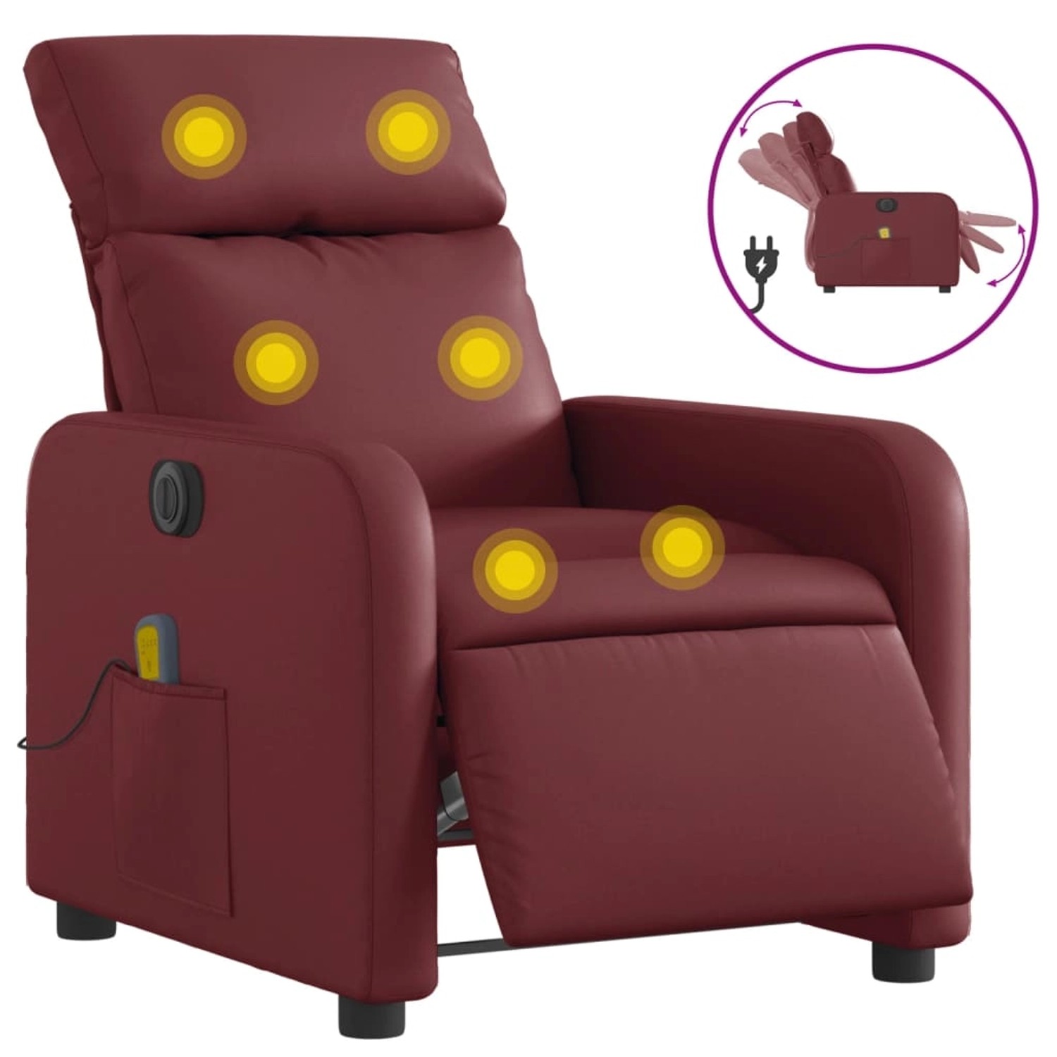 vidaXL Massagesessel Elektrisch Weißrot Kunstleder Modell 10 vidaXL Massagesessel Elektrisch Weißrot Kunstleder Modell 10 von VIDAXL