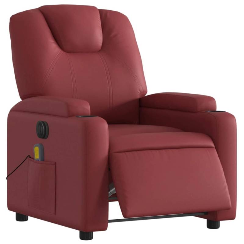 vidaXL Massagesessel Elektrisch Weißrot Kunstleder Modell 2 von VIDAXL