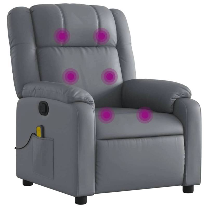 vidaXL Massagesessel Grau Kunstleder Modell 10 von VIDAXL