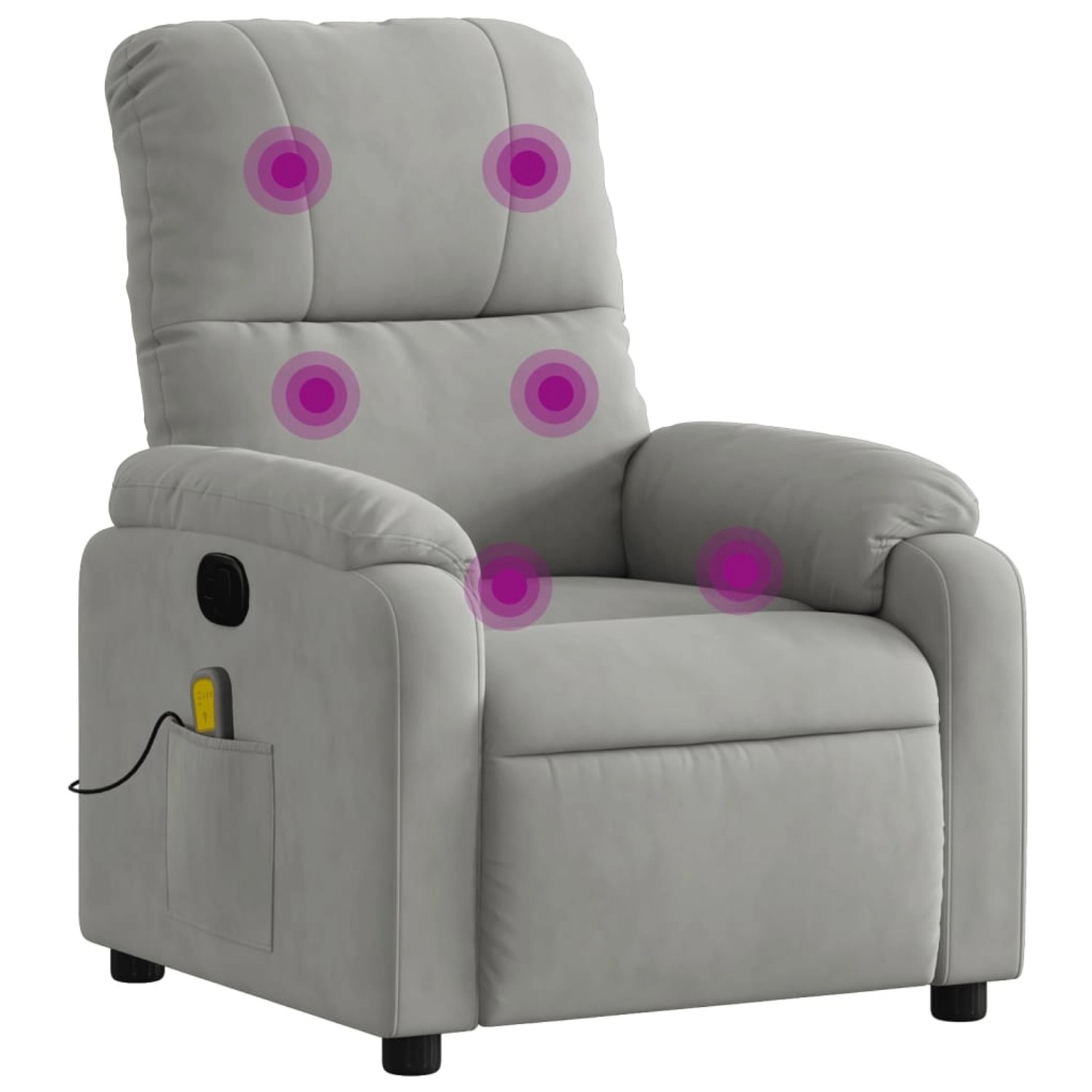 vidaXL Massagesessel Hellgrau Mikrofasergewebe vidaXL Massagesessel Hellgrau Mikrofasergewebe von VIDAXL