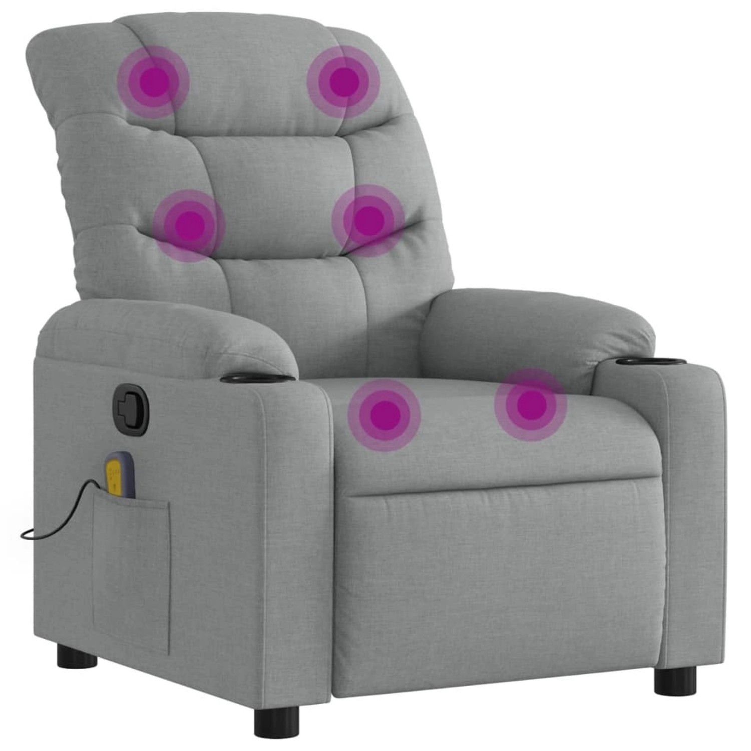 vidaXL Massagesessel Hellgrau Stoff Modell 11 vidaXL Massagesessel Hellgrau Stoff Modell 11 von VIDAXL