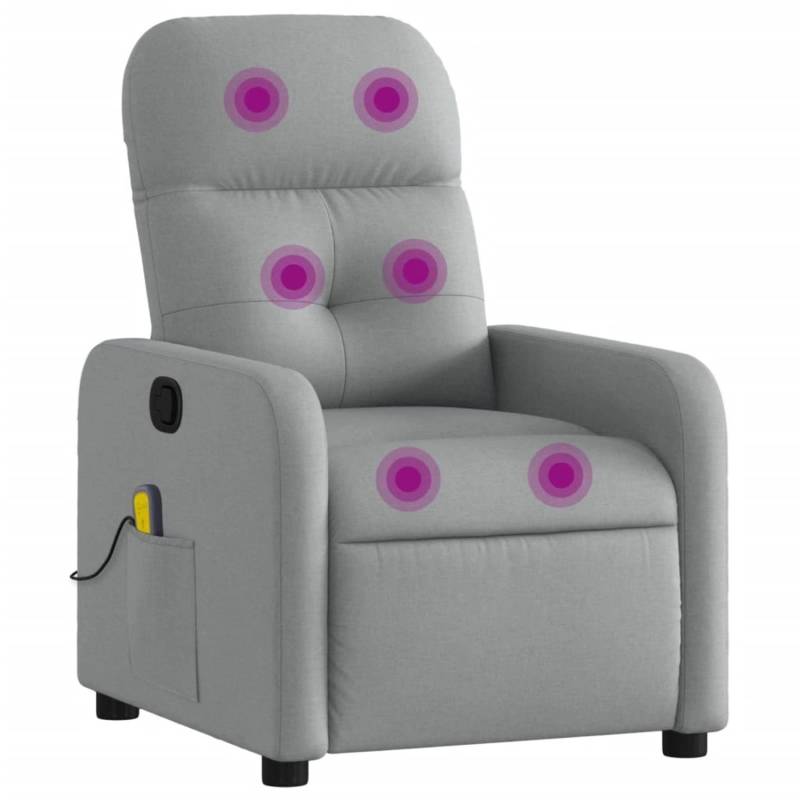 vidaXL Massagesessel Hellgrau Stoff Modell 13 von VIDAXL