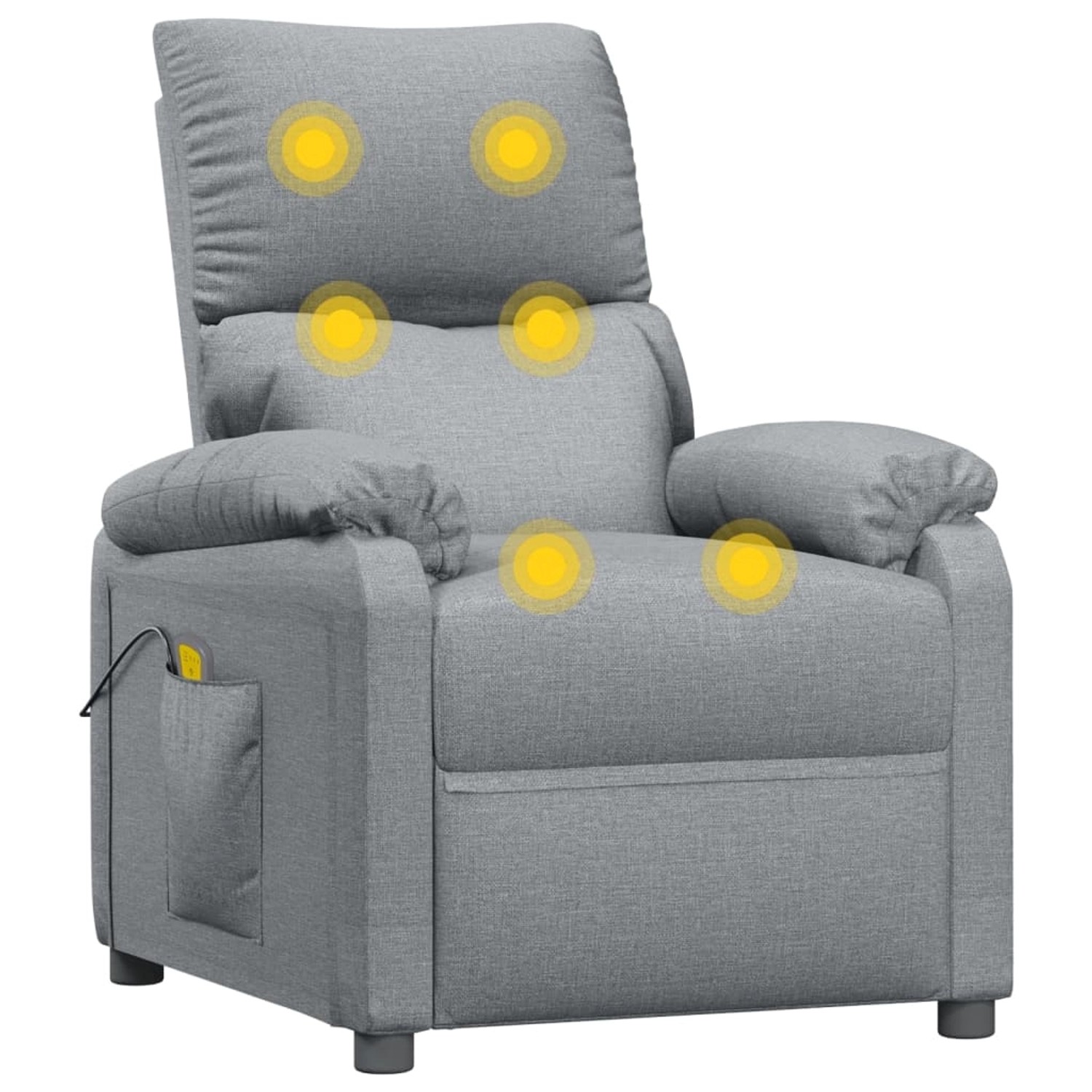 vidaXL Massagesessel Hellgrau Stoff Modell 30 vidaXL Massagesessel Hellgrau Stoff Modell 30 von VIDAXL