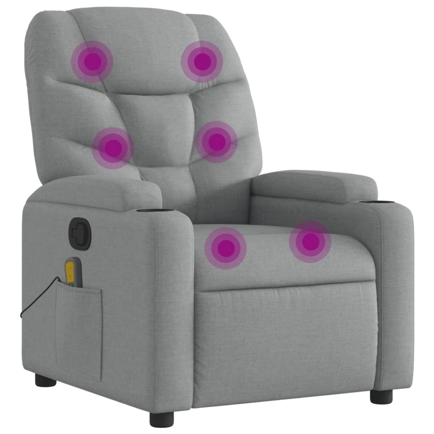 vidaXL Massagesessel Hellgrau Stoff Modell 6 vidaXL Massagesessel Hellgrau Stoff Modell 6 von VIDAXL