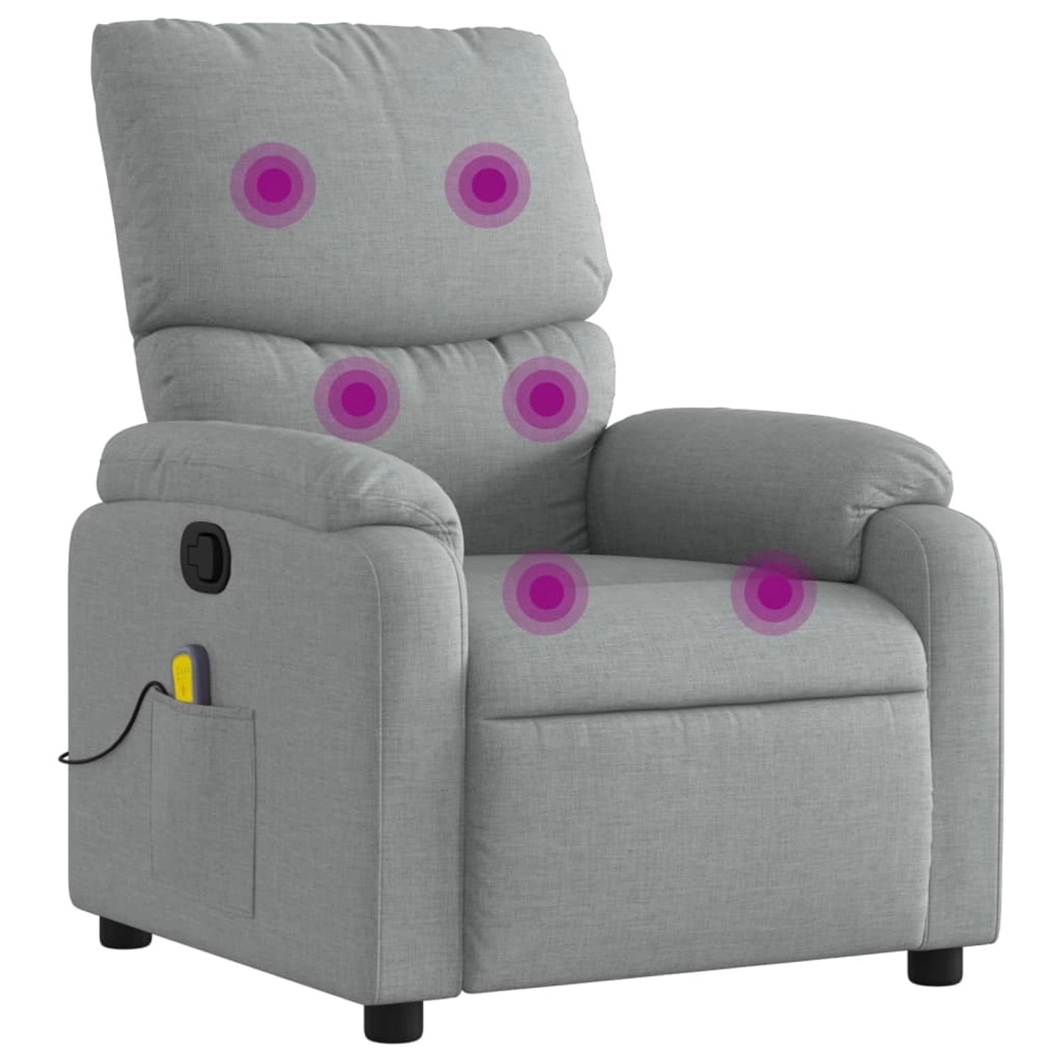 vidaXL Massagesessel Hellgrau Stoff Modell 7 von VIDAXL