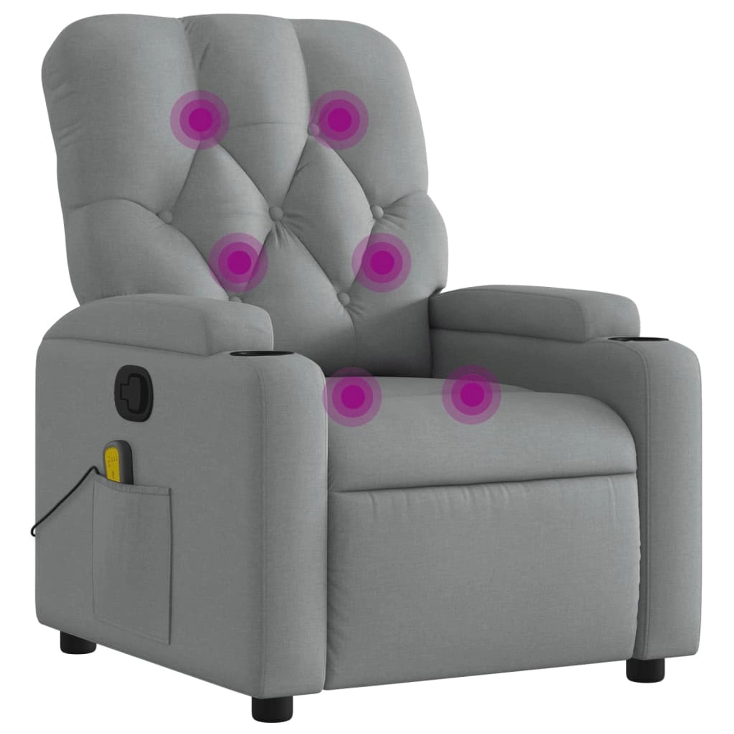 vidaXL Massagesessel Hellgrau Stoff Modell 8 vidaXL Massagesessel Hellgrau Stoff Modell 8 von VIDAXL