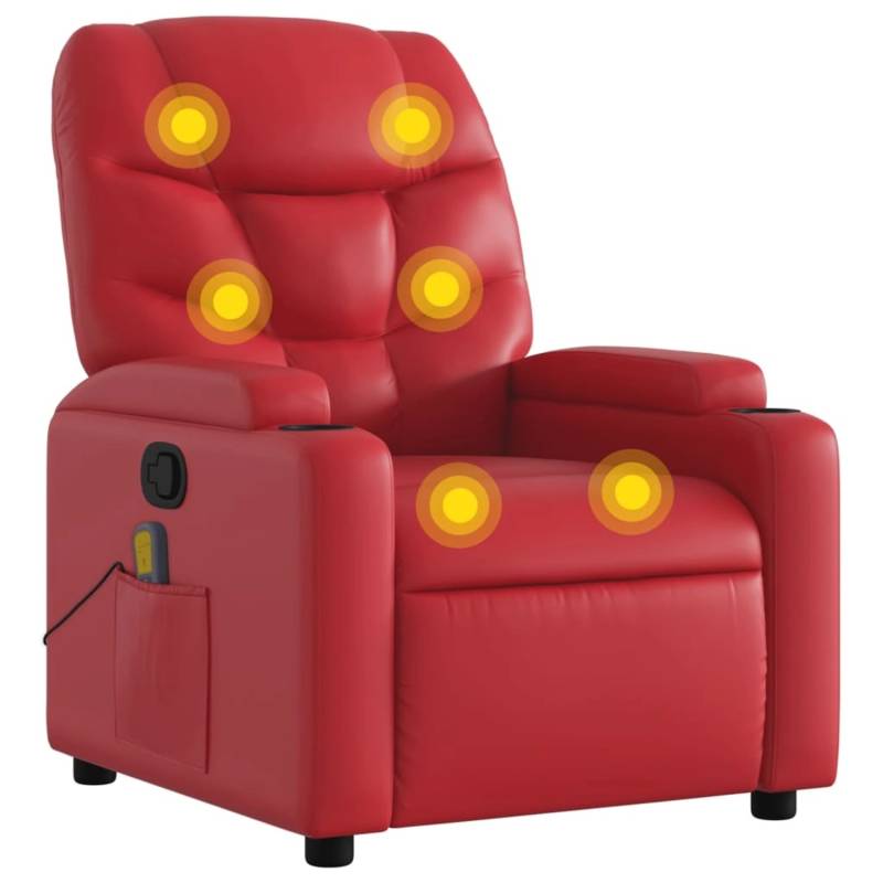 vidaXL Massagesessel Rot Kunstleder Modell 4 von VIDAXL