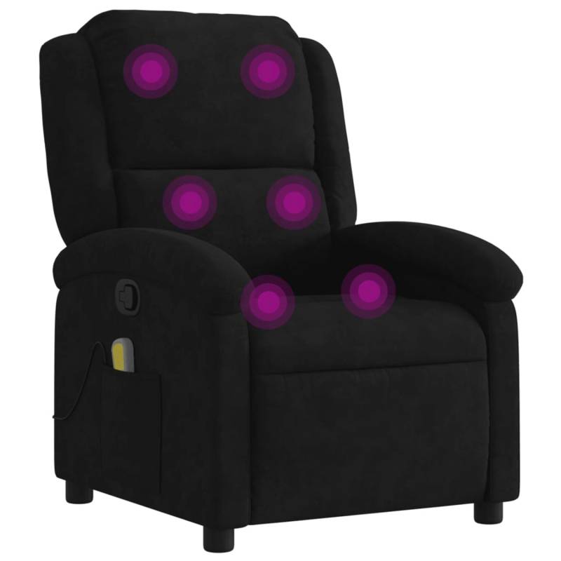vidaXL Massagesessel Schwarz Samt Modell 1 von VIDAXL