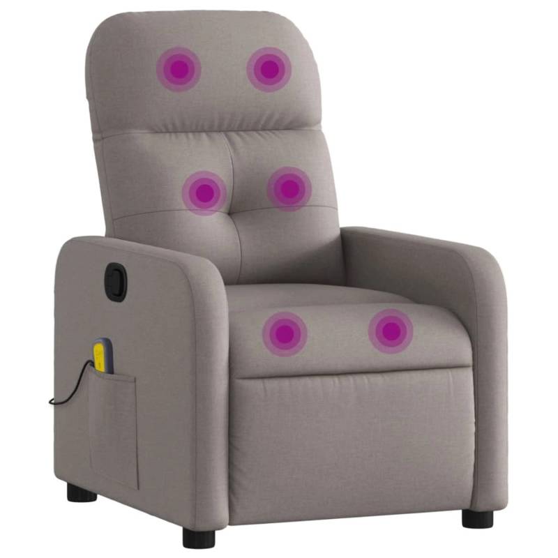 vidaXL Massagesessel Taupe Stoff Modell 12 von VIDAXL
