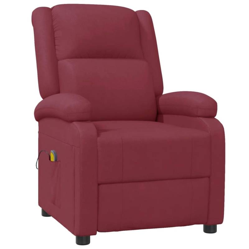 vidaXL Massagesessel Weinrot Kunstleder Modell 23 von VIDAXL