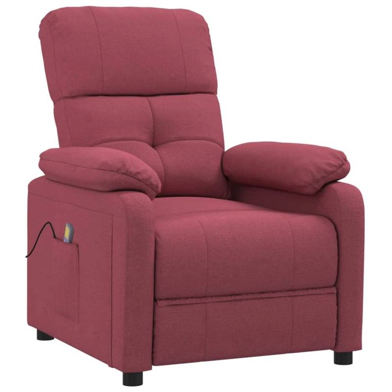 vidaXL Massagesessel Weinrot Stoff Modell 30 von VIDAXL