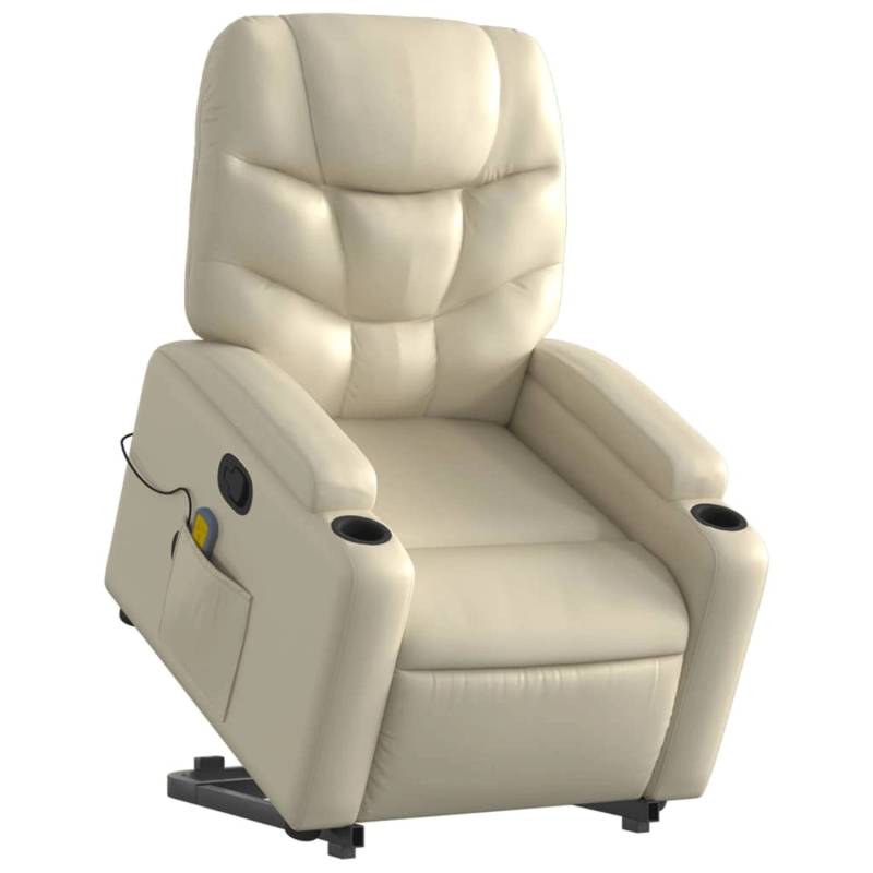 vidaXL Massagesessel mit Aufstehhilfe Creme Kunstleder Modell 10 von VIDAXL