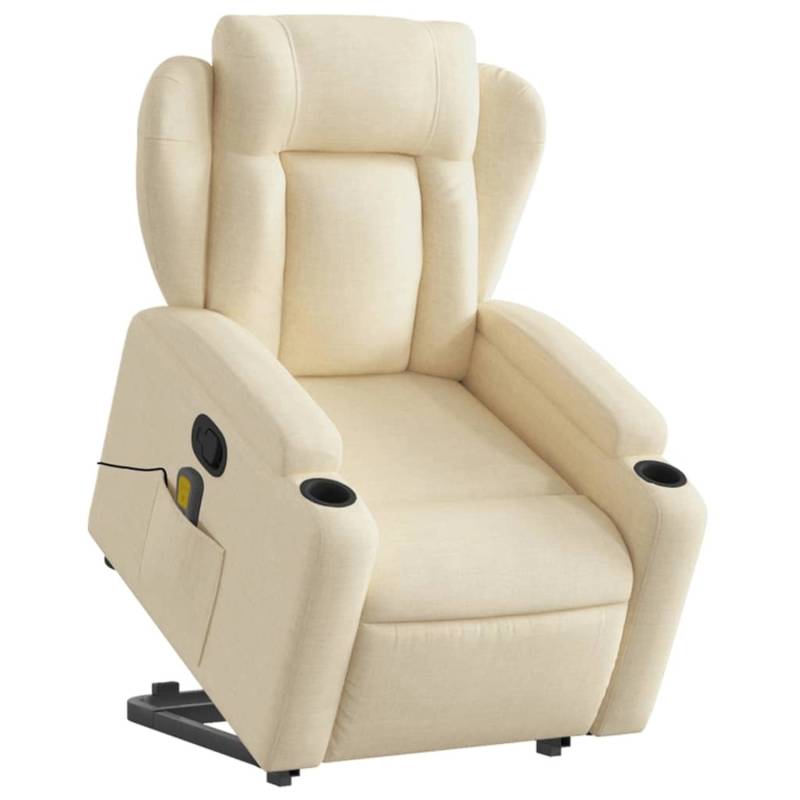 vidaXL Massagesessel mit Aufstehhilfe Creme Stoff Modell 11 von VIDAXL