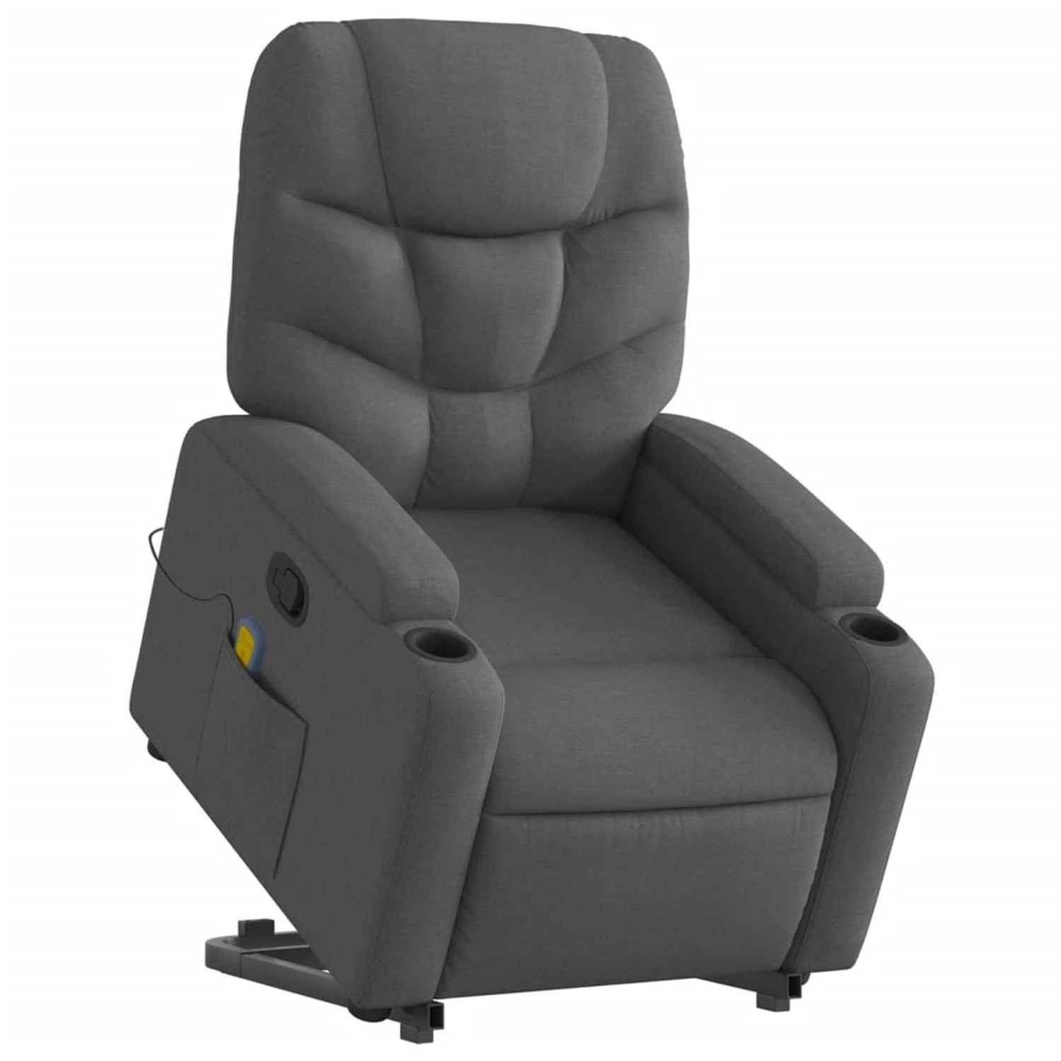 vidaXL Massagesessel mit Aufstehhilfe Dunkelgrau Samt Modell 8 von VIDAXL