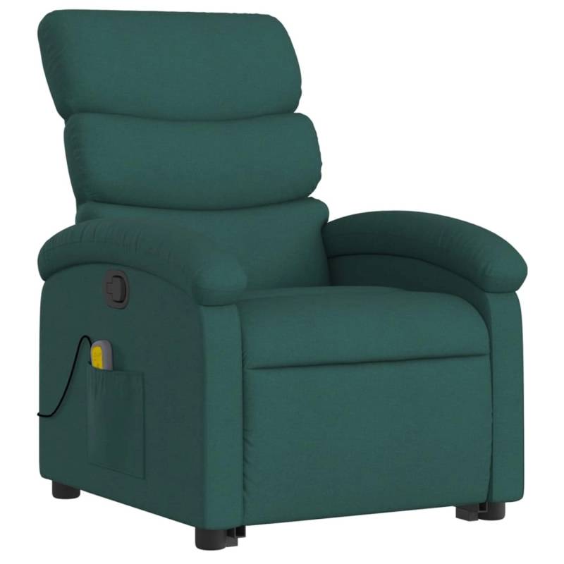 vidaXL Massagesessel mit Aufstehhilfe Dunkelgrün Stoff Modell 4 von VIDAXL