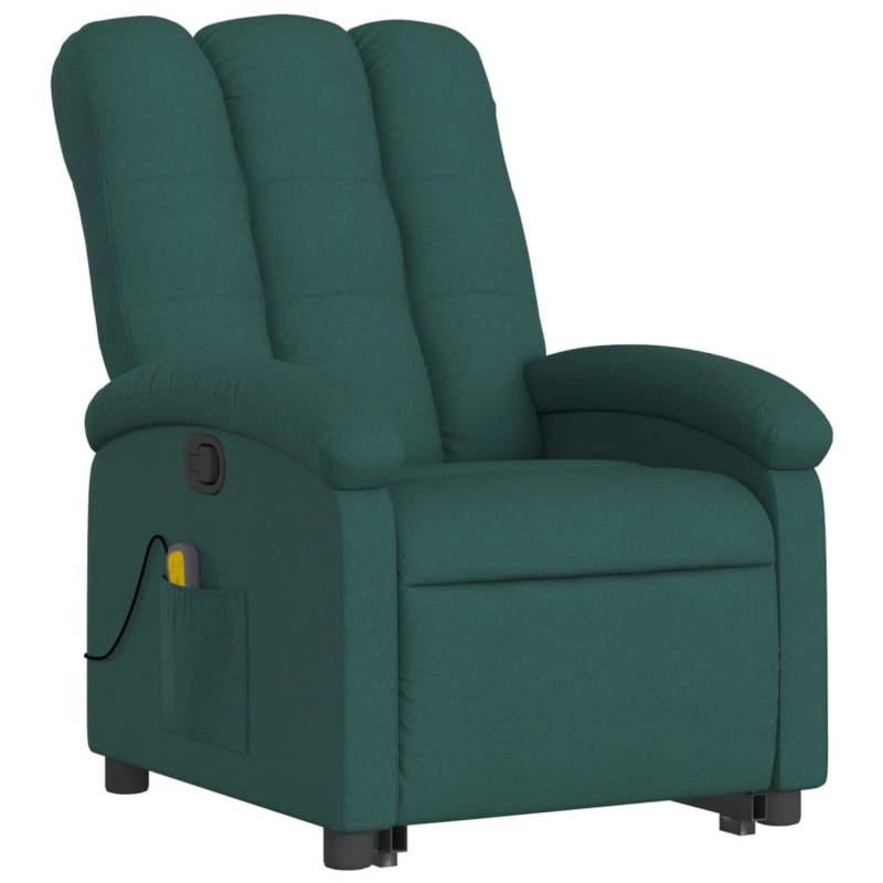 vidaXL Massagesessel mit Aufstehhilfe Dunkelgrün Stoff Modell 5 von VIDAXL