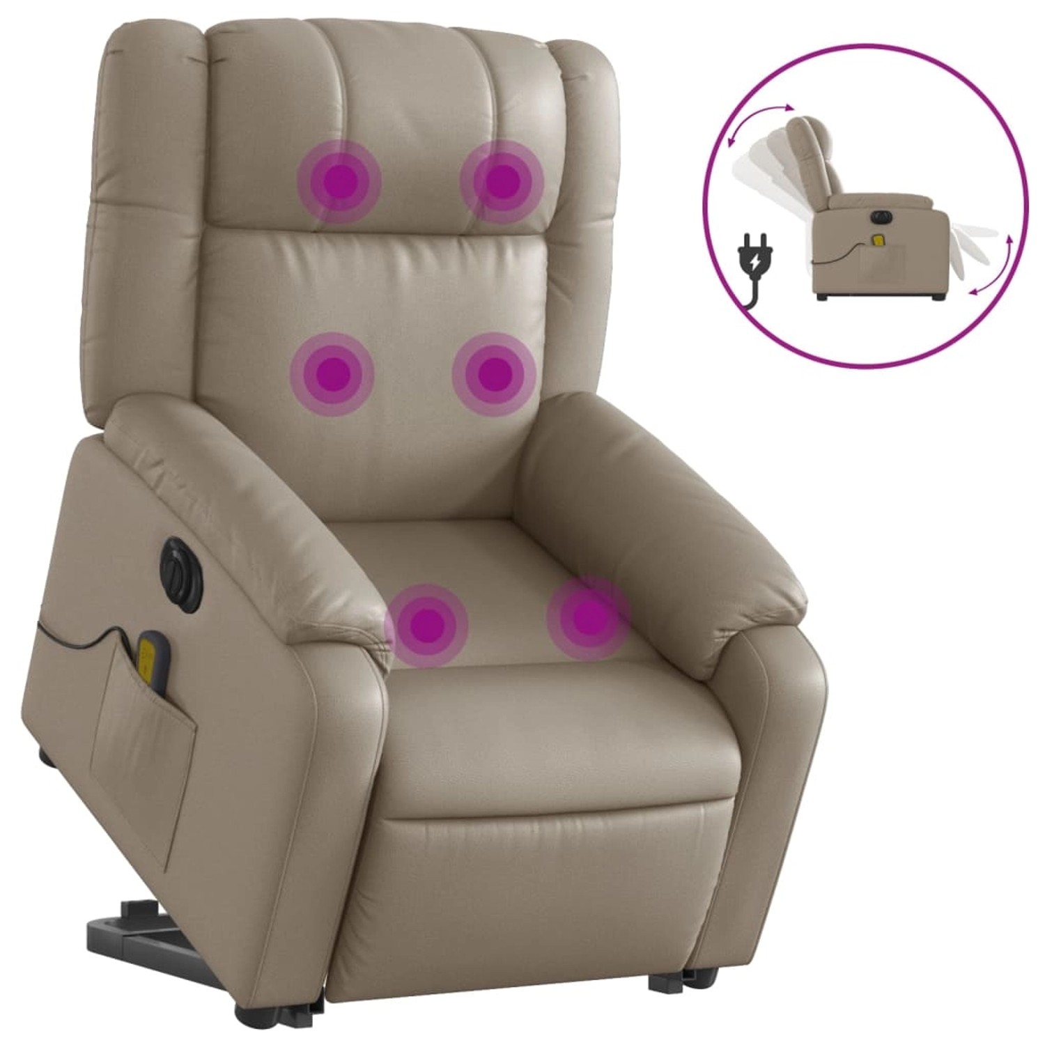 vidaXL Massagesessel mit Aufstehhilfe Elektrisch Cappuccino Kunstleder Modell 3 vidaXL Massagesessel mit Aufstehhilfe Elektrisch Cappuccino Kunstleder Modell 3 von VIDAXL