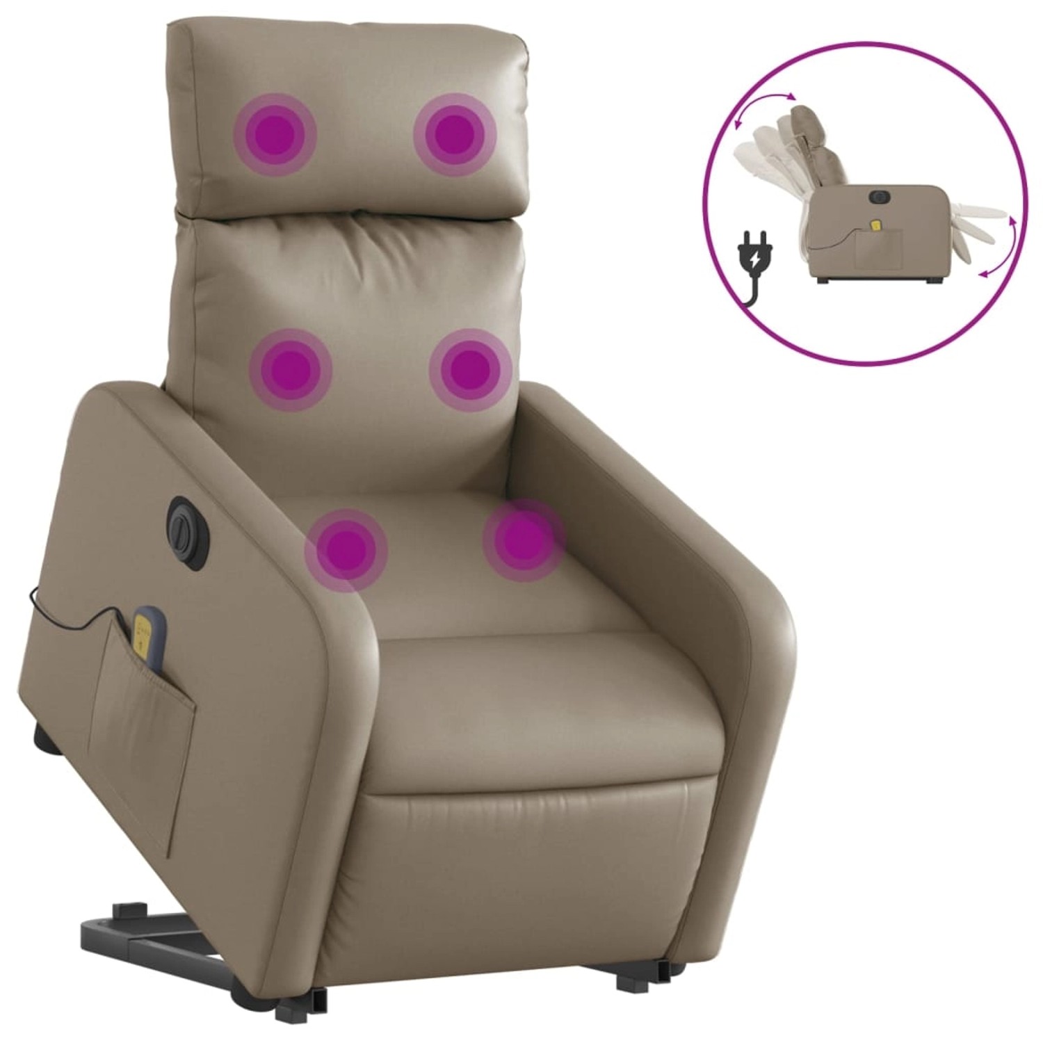 vidaXL Massagesessel mit Aufstehhilfe Elektrisch Cappuccino Kunstleder Modell 9 vidaXL Massagesessel mit Aufstehhilfe Elektrisch Cappuccino Kunstleder Modell 9 von VIDAXL