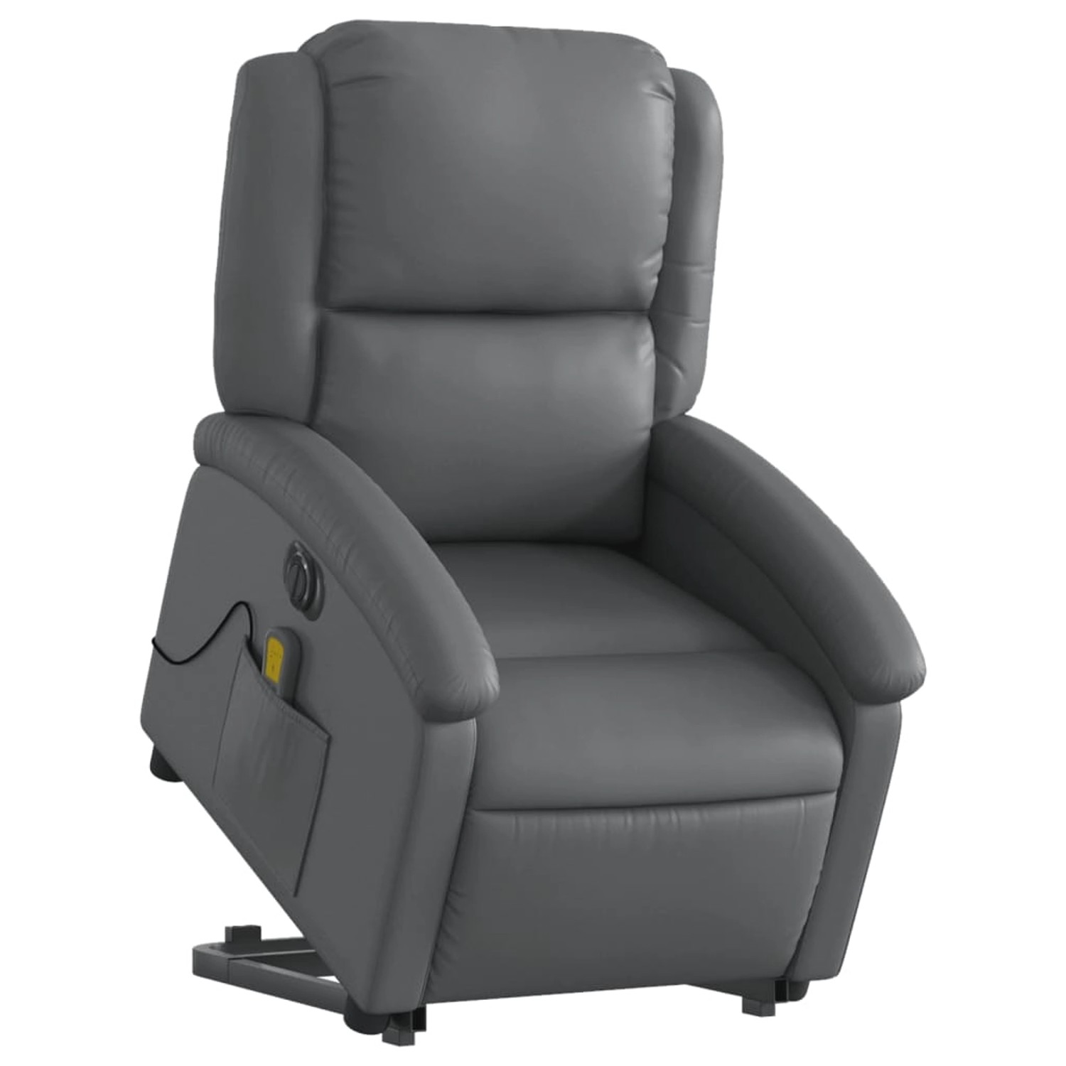 vidaXL Massagesessel mit Aufstehhilfe Elektrisch Grau Kunstleder Modell 2 von VIDAXL